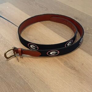 Smathers & Branson men’s belt embroidered Georgia UGA 44